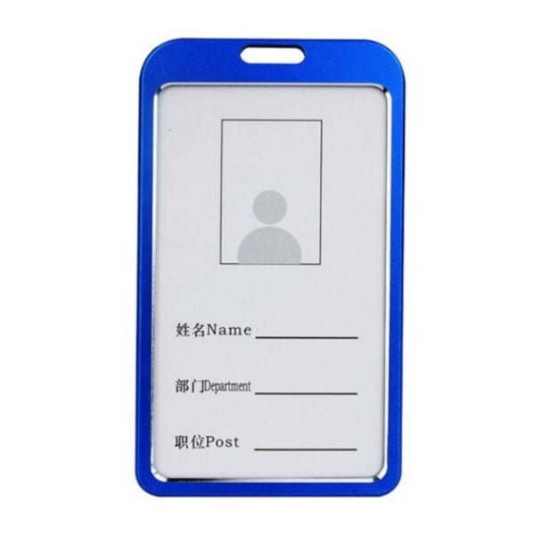 Metal Id Card Holder- Blue