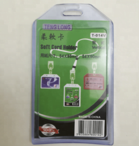 Plastic Soft ID Card Holder T-014V